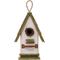 Show in main carousel: Glitzhome Wood Roof Garden Birdhouse, Green slide 1 of 7