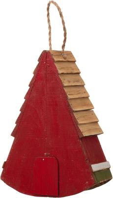 Show full view: Glitzhome Wood Watermelon Birdhouse, Red slide 6 of 7