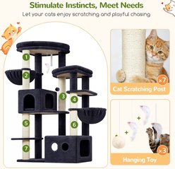 Globlazer 60-in Plush Condo Cat Tree, Dark Gray slide 2 of 8