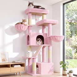 Globlazer 69-in Sturdy Indoor Cat Tree Tower, Pink