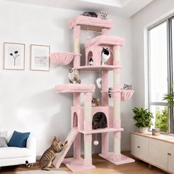 Globlazer 78-inch Tall Sturdy Indoor Cat Tree, Pink