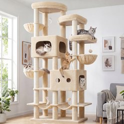 Globlazer 81-in Plush Condo Cat Tree, X-Large, Beige
