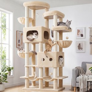 Globlazer 81-in Plush Condo Cat Tree, X-Large, Beige
