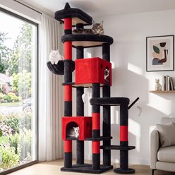 Globlazer 83-in Giant Cat Tree, Black Red