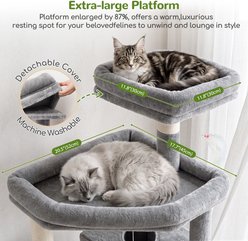 Globlazer 83-in Plush Condo Cat Tree, Light Gray slide 2 of 8