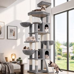 Globlazer 83-in Plush Condo Cat Tree, Light Gray