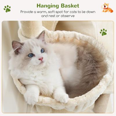 Show full view: Globlazer Heavy Duty 81-in Plush Condo Cat Tree, Beige slide 5 of 6