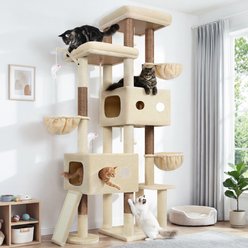 Globlazer Heavy Duty 81-in Plush Condo Cat Tree, Beige