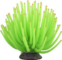 GloFish Anemone Aquarium Ornament, Green
