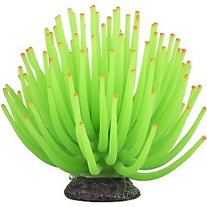 GloFish Anemone Aquarium Ornament, Green