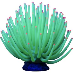 GloFish Anemone Aquarium Ornament, Green