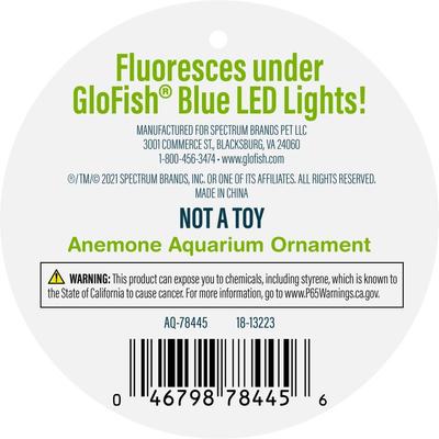 Show full view: GloFish Anemone Aquarium Ornament, Pink slide 4 of 8