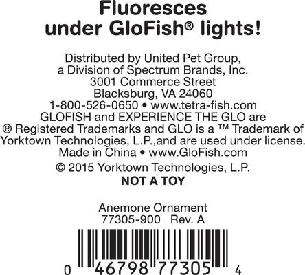 Show full view: GloFish Aquarium Anemone Ornament, Medium, Yellow slide 4 of 6