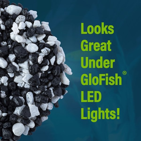 GloFish Aquarium Fish Gravel, Black & White, 5-lb