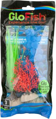 Show full view: GloFish Aquarium Plant Variety Pack, 3 count, Orange/Green/Blue slide 2 of 5