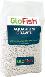 GloFish Fluorescent Aquarium Gravel, White Frost, 5-lb bag