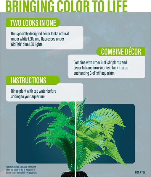 Show full view: GloFish Green Fern Aquarium Plant slide 2 of 9