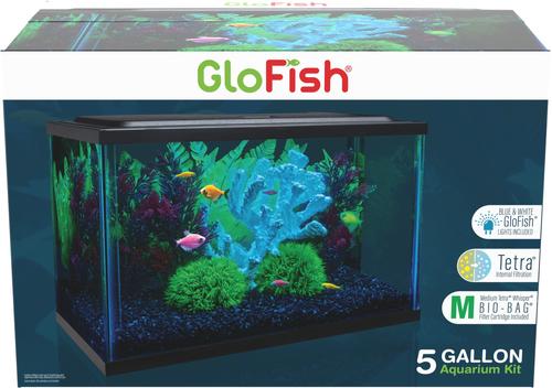 Show full view: GloFish LED Lighting & Filter Aquarium Kit, 5-gal slide 1 of 10