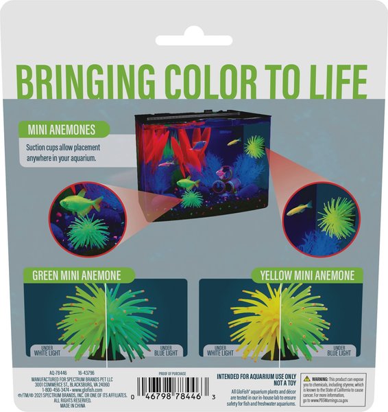 Show full view: GloFish Mini Anemone Aquarium Ornament, 2 Count slide 2 of 10
