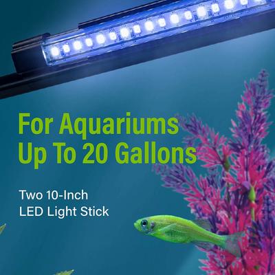 Show full view: GloFish Multi-Color LED Aquarium Light Sticks, 20-gal, 10-in, 2 count slide 5 of 9