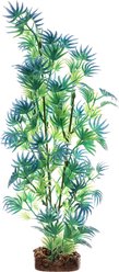 GloFish Plastic Aquarium Plant, Green/Blue, Large
