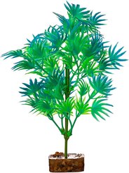 GloFish Plastic Aquarium Plant, Green/Blue, Medium