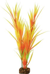 GloFish Plastic Aquarium Plant, Orange/Yellow, Large