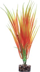 GloFish Plastic Aquarium Plant, Orange/Yellow, Medium