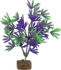 GloFish Plastic Aquarium Plant, Purple/Green, Medium