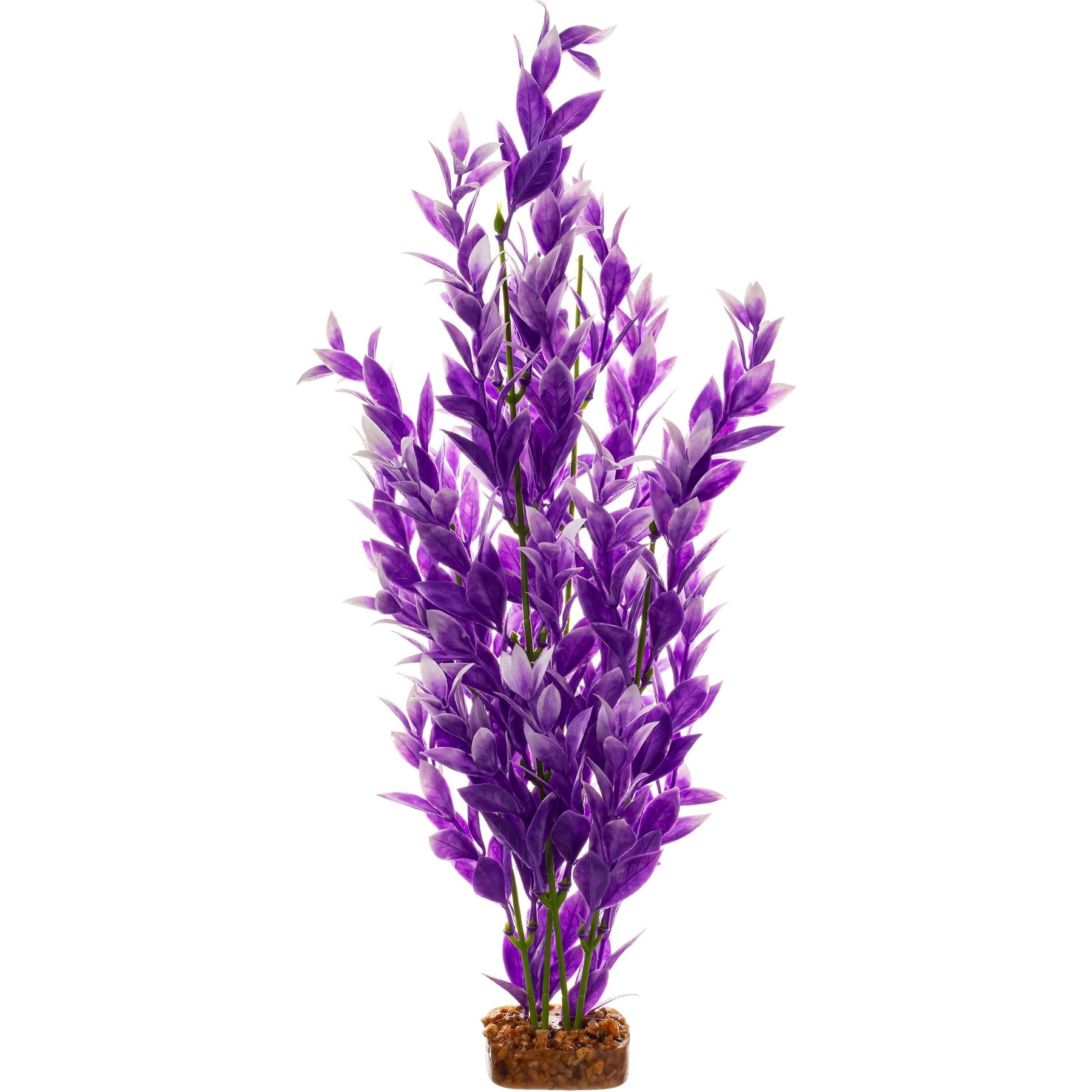GloFish Plastic Aquarium Plant, Purple/White, X-Large