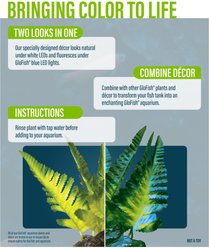 GloFish Yellow Fern Plant Aquarium Decor slide 2 of 8