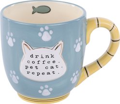 Glory Haus Drink Coffee Pet Cat Repeat Mug, 16-oz