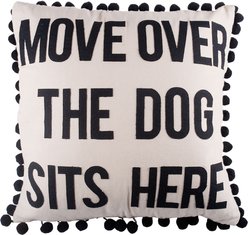 Glory Haus Move Over the Dog Sits Here Pillow, Ivory, 20 x 20-in slide 1 of 2