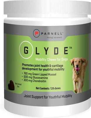 Show full view: Glyde Mobility Chews Hip & Joint Support Supplement with Glucosamine & Chondroitin for Dogs, 120 count slide 3 of 7