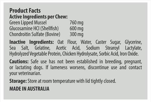 Show full view: Glyde Mobility Chews Hip & Joint Support Supplement with Glucosamine & Chondroitin for Dogs, 120 count slide 4 of 7