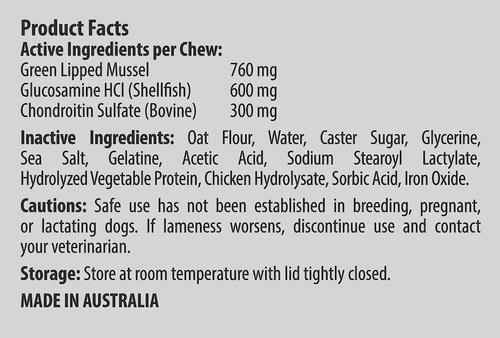 Show full view: Glyde Mobility Chews Hip & Joint Support Supplement with Glucosamine & Chondroitin for Dogs, 60 count slide 4 of 7
