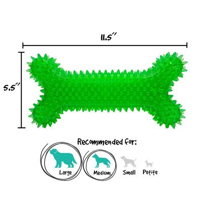 Show full view: Gnawsome Spikey MegaBone Dog Toy, Color Varies, 11.5-in slide 5 of 6