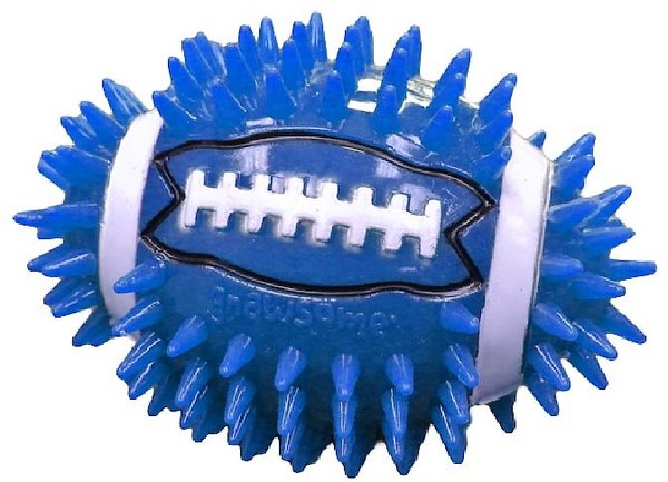 Show full view: Gnawsome Squeak & Light LED Football Dog Toy, Color Varies, Small slide 2 of 10