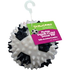 Gnawsome Squeak & Light LED Soccer Ball Dog Toy, Color Varies, Medium