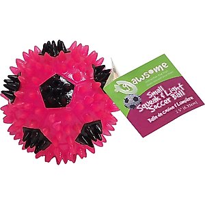 Gnawsome Squeak & Light LED Soccer Ball Dog Toy, Color Varies, Small