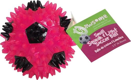 Show full view: Gnawsome Squeak & Light LED Soccer Ball Dog Toy, Color Varies, Small slide 1 of 6