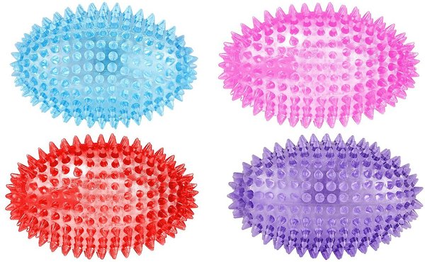 Gnawsome Squeaker Football Dog Toy, Color Varies