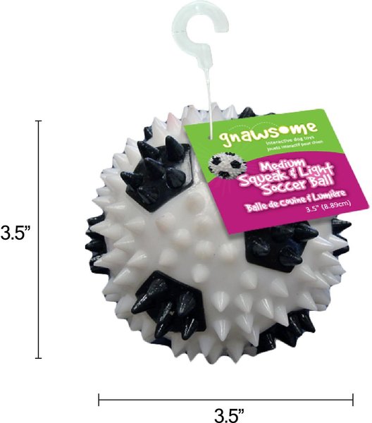 Show full view: Gnawsome Squeaker Soccer Ball Dog Toy, Medium slide 7 of 9