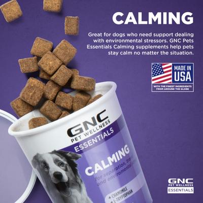 Show full view: GNC Pets ESSENTIALS Calming Soft Chews Dog Supplement, 60 count slide 5 of 9