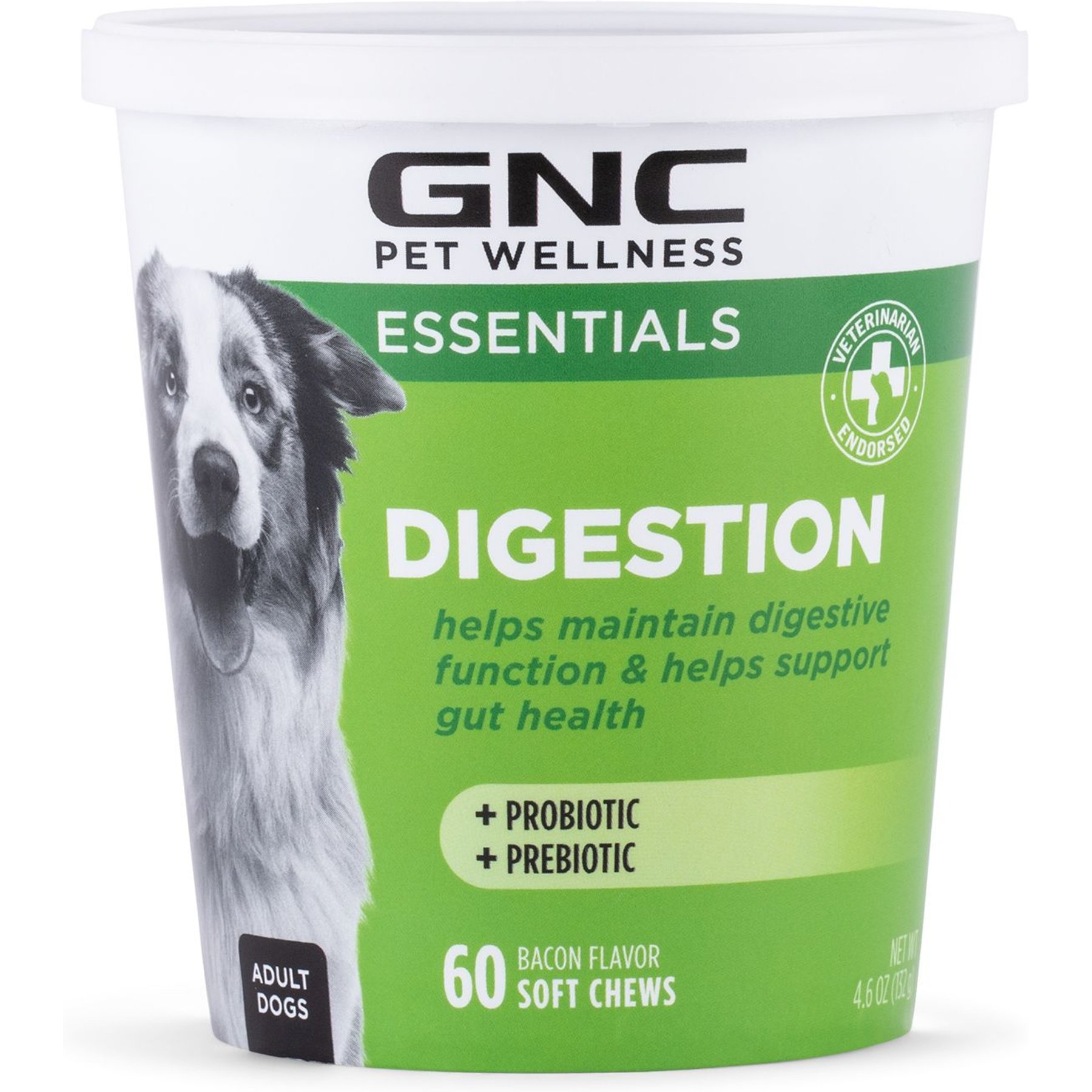 GNC Pets ESSENTIALS Digestion Soft Chews Dog Supplement, 60 count