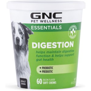 GNC Pets ESSENTIALS Digestion Soft Chews Dog Supplement, 60 count