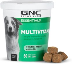 GNC Pets ESSENTIALS Multivitamin Soft Chews Dog Supplement, 60 count