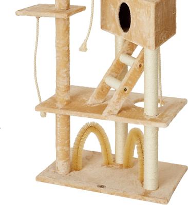 Show full view: Go Pet Club 106-in Floor-to-Ceiling Faux Fur Cat Tree & Condo, Beige slide 5 of 9
