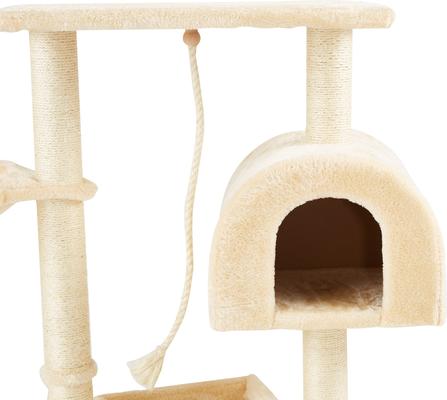 Show full view: Go Pet Club 36-in Faux Fur Cat Tree & Condo, Beige slide 5 of 11