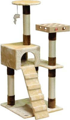 Show full view: Go Pet Club 52-in IQ Busy Box Cat Condo, Beige slide 3 of 3